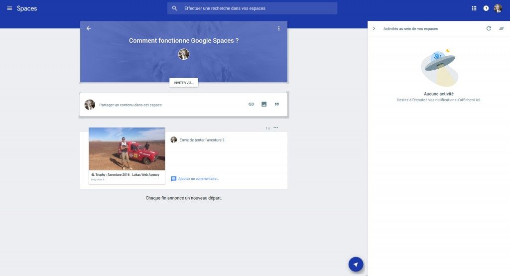 Google spaces